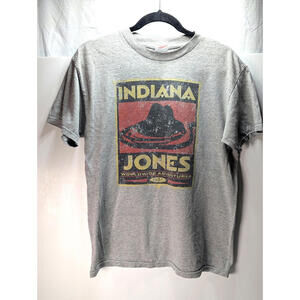 Y2K Indiana Jones Worldwide Adventurer Gray Movie Promo Shirt Tee 2000s Mens Med
